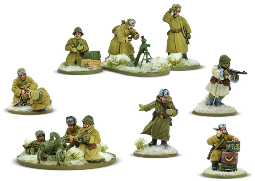 Warlord Games 28mm Bolt Action - Soviet Forces - Army Support Group in Winter Uniform