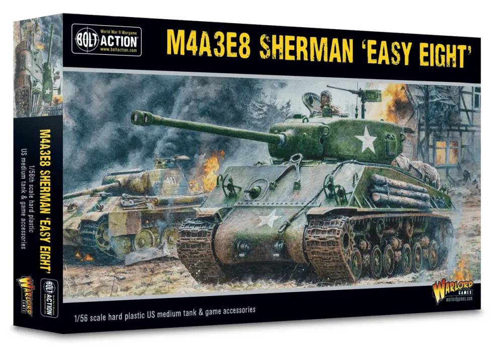 Warlord Games 28mm Bolt Action - US Forces - M4A3E8 Sherman Easy Eight Medium Tank