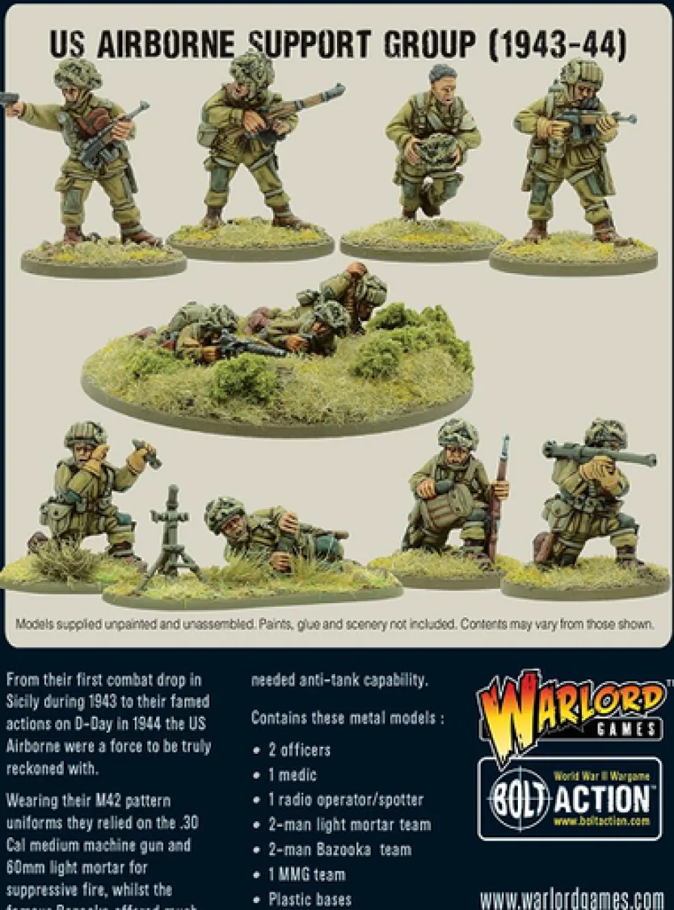 Warlord Games 28mm Bolt Action - US Forces - Airborne Support Group 1943-1944