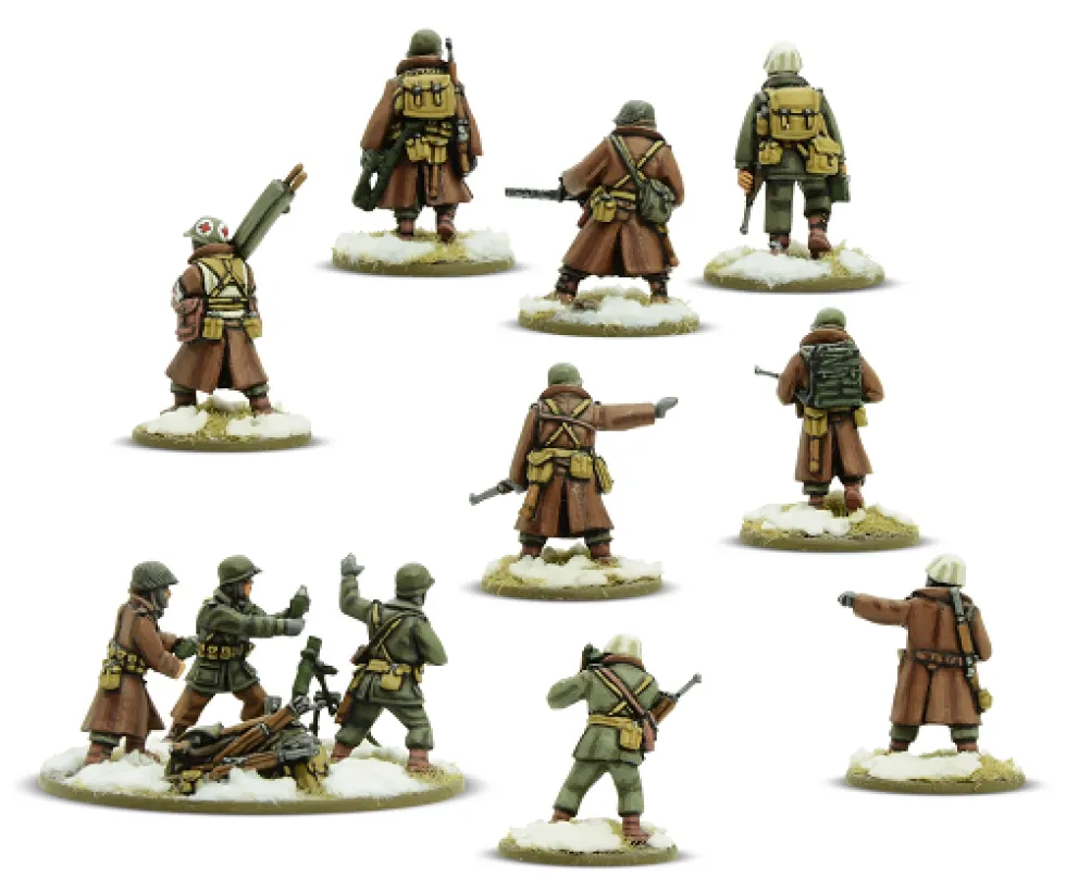 Warlord Games 28mm Bolt Action - US Forces - Army Support Group in Winter Uniform