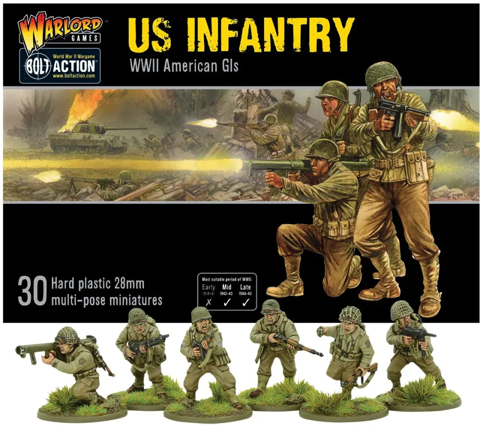 Warlord Games 28mm Bolt Action - US Forces - Infantry WWII American GIs 1942-1945
