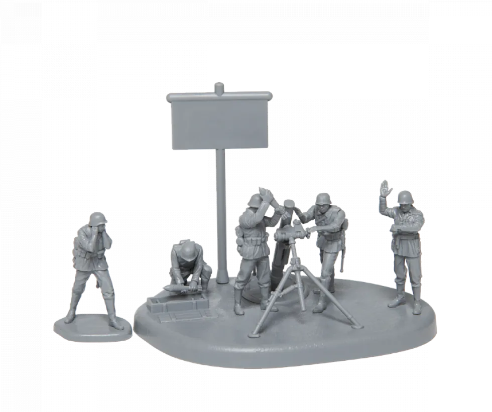 Zvezda 1/72 WWII German 120mm Mortar with Crew